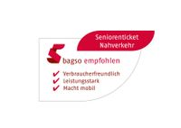 Logo der BAGSO-Verbraucherempfehlung Seniorenticket Nahverkehr